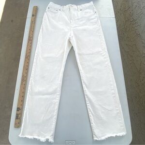 NWOT Madewell 90s Straight Crop Jeans size 28 High Waisted Raw Hem New